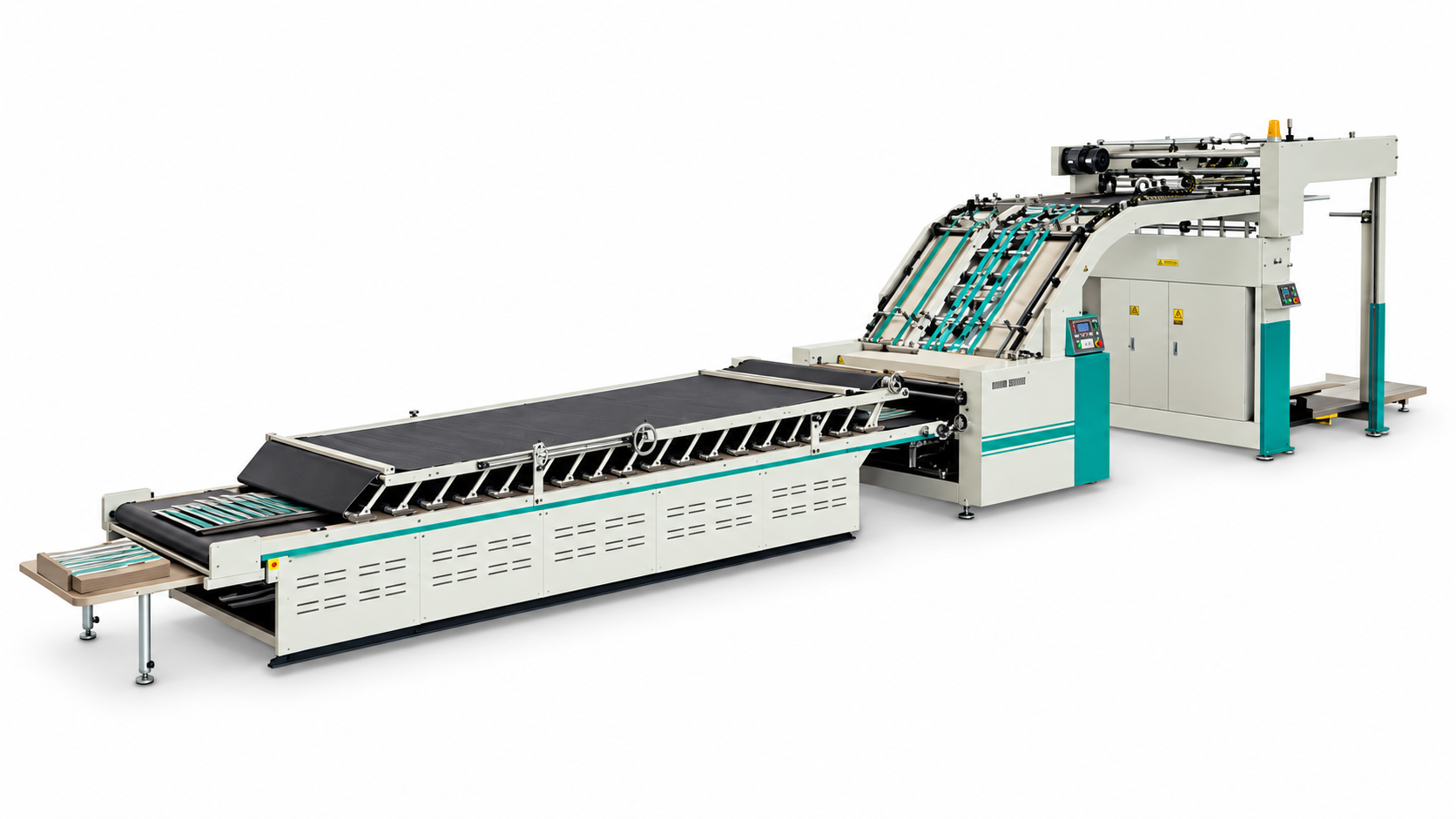 Large-format sheet laminating line